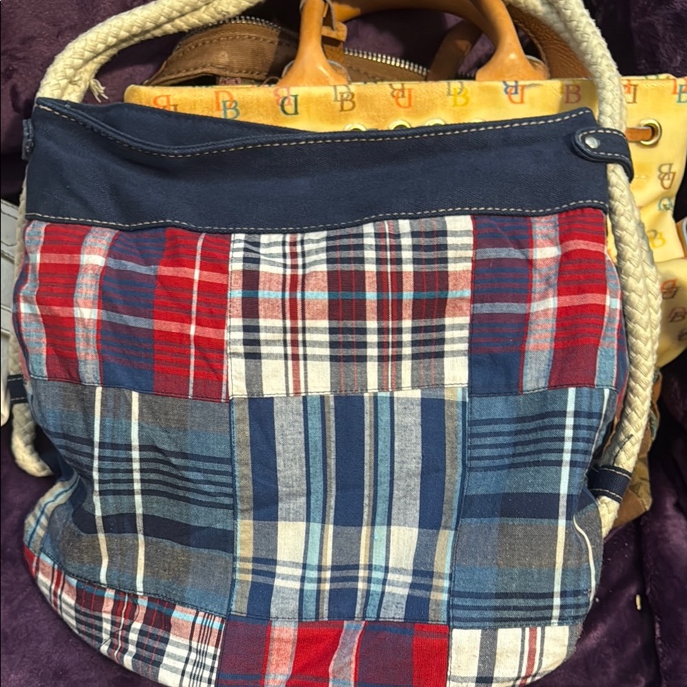 Plaid Patchwork Tote Bag
